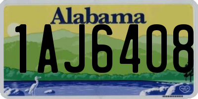 AL license plate 1AJ6408