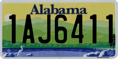 AL license plate 1AJ6411