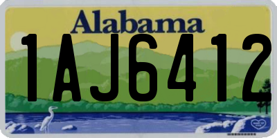 AL license plate 1AJ6412