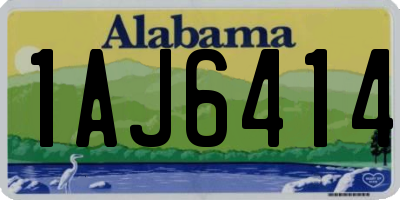 AL license plate 1AJ6414