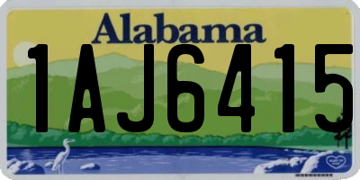 AL license plate 1AJ6415