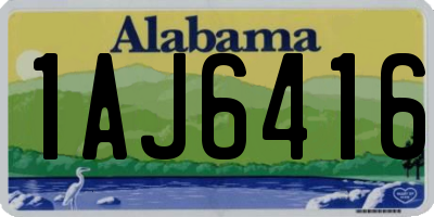 AL license plate 1AJ6416