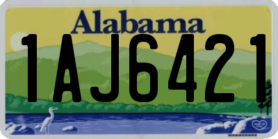 AL license plate 1AJ6421