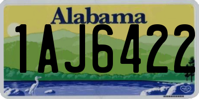 AL license plate 1AJ6422