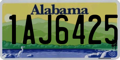 AL license plate 1AJ6425