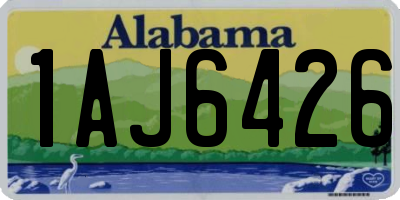 AL license plate 1AJ6426