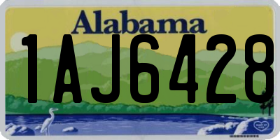 AL license plate 1AJ6428