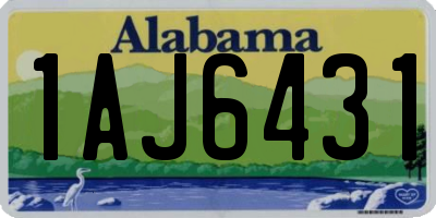 AL license plate 1AJ6431