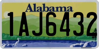 AL license plate 1AJ6432