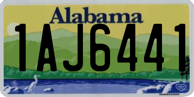 AL license plate 1AJ6441