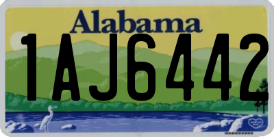 AL license plate 1AJ6442