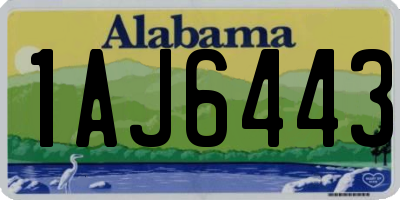 AL license plate 1AJ6443