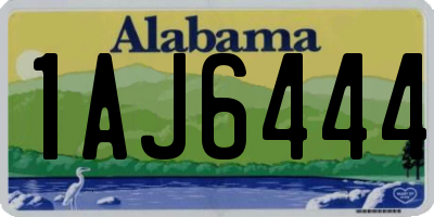 AL license plate 1AJ6444