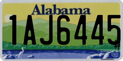AL license plate 1AJ6445