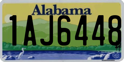 AL license plate 1AJ6448