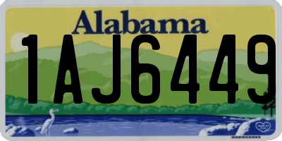 AL license plate 1AJ6449