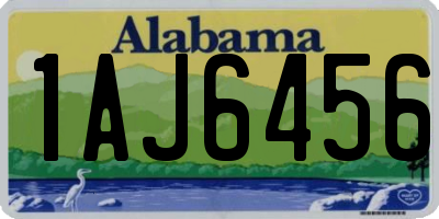 AL license plate 1AJ6456
