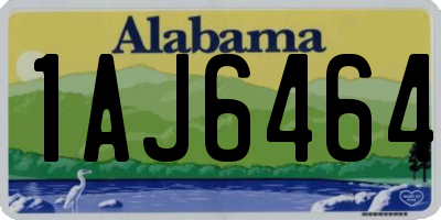 AL license plate 1AJ6464