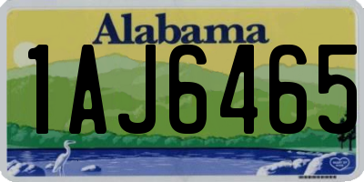 AL license plate 1AJ6465