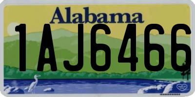 AL license plate 1AJ6466