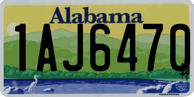 AL license plate 1AJ6470
