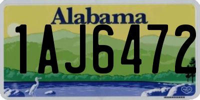 AL license plate 1AJ6472