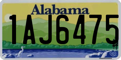 AL license plate 1AJ6475