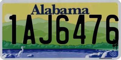 AL license plate 1AJ6476