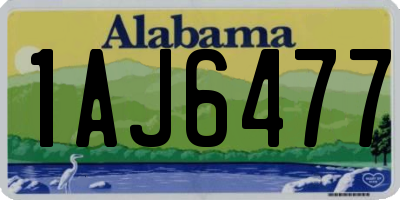 AL license plate 1AJ6477