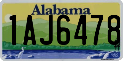 AL license plate 1AJ6478