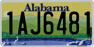AL license plate 1AJ6481