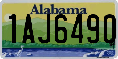 AL license plate 1AJ6490