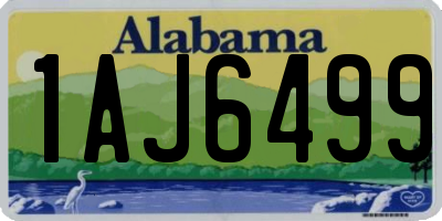 AL license plate 1AJ6499