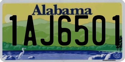 AL license plate 1AJ6501