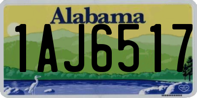 AL license plate 1AJ6517