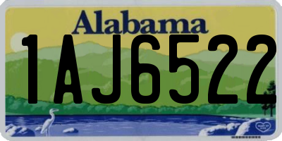 AL license plate 1AJ6522