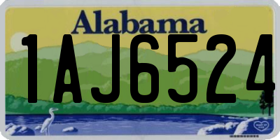 AL license plate 1AJ6524