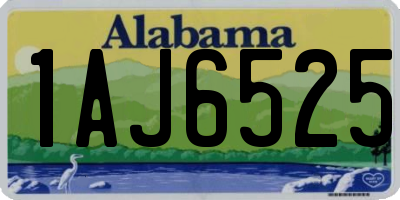 AL license plate 1AJ6525