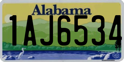 AL license plate 1AJ6534
