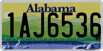 AL license plate 1AJ6536
