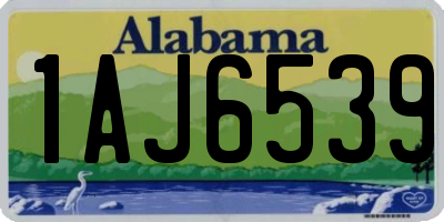 AL license plate 1AJ6539