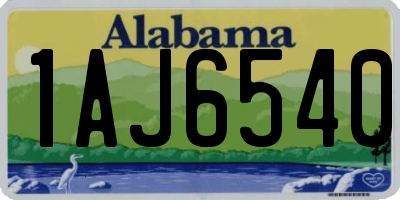 AL license plate 1AJ6540