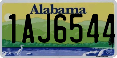 AL license plate 1AJ6544