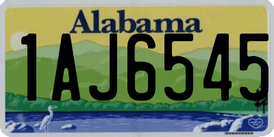 AL license plate 1AJ6545