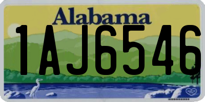 AL license plate 1AJ6546
