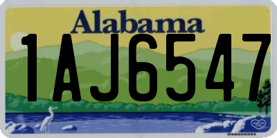 AL license plate 1AJ6547