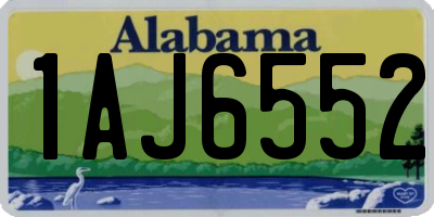 AL license plate 1AJ6552