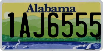 AL license plate 1AJ6555