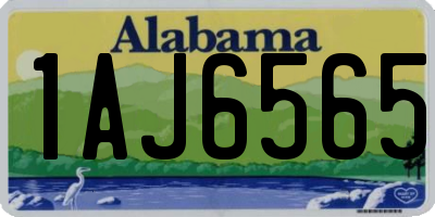 AL license plate 1AJ6565