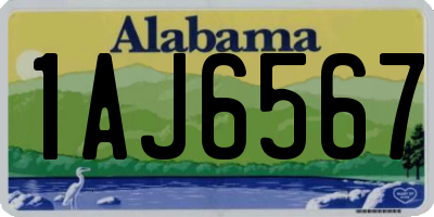 AL license plate 1AJ6567